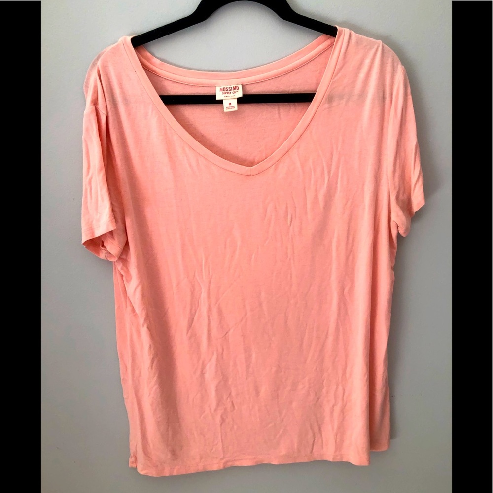 MOSSIMO Supply Co Pink Vneck Tee